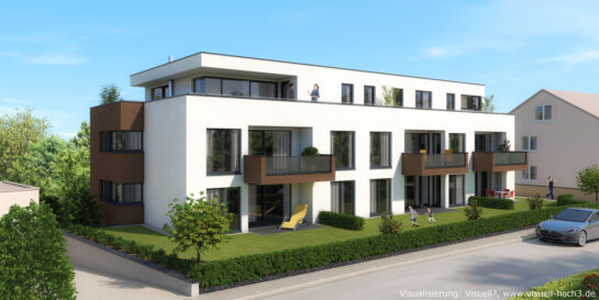 Architekturvisualisierung Mehrfamilienhaus in Bönnigheim