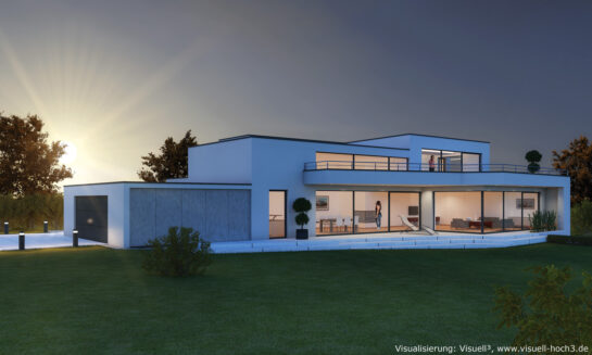 Architekturvisualisierung: Luxuriöses Einfamilienhaus der WertHaus Heilbronn GmbH