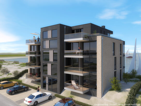 Ferienhaus mit 7 Wohnungen in Port Olpenitz - Architekturvisualisierung