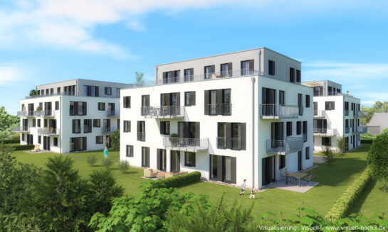 Architekturvisualisierung Mehrfamilienhaus-Projekt in Weiden