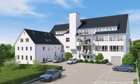 3D-Visualisierung von Architektur: Wohn- und Gewerbeimmobilie in Albstadt-Lautlingen