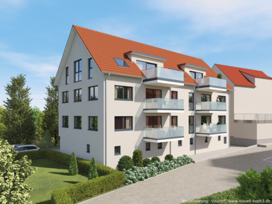 Balingen-Frommern - Visualisierung der Architektur eines Mehrfamilienhauses
