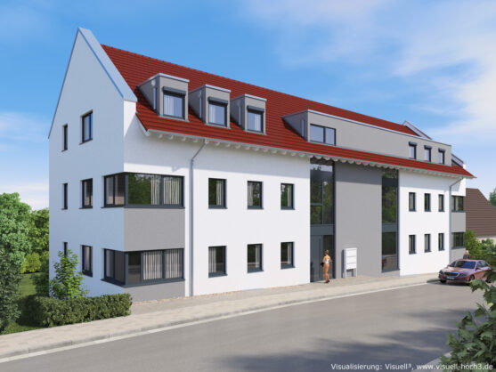 Architekturvisualisierung eines Mehrfamilienhauses in Balingen-Weilstetten