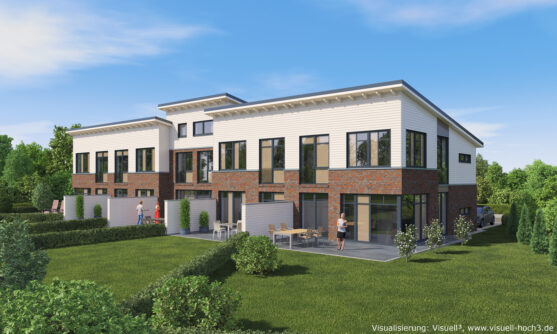 Reihenhaus-Projekt in Eutin - Visualisierung von Architektur