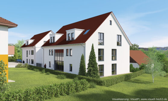 Visualisierung der Architektur von einem Mehrfamilienhaus in Balingen-Endingen