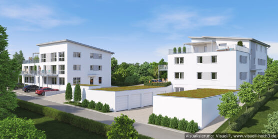 Visualisierung von Architektur - Eigentumswohnungen und Gewerbeflächen in Balingen-Weilstetten