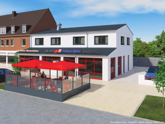 Visualisierung von Architektur - Restaurant in Kiel - Neumühlen-Dietrichsdorf