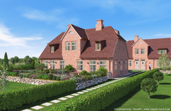 Architekturvisualisierung von einem Wohnhaus in Westerland auf Sylt